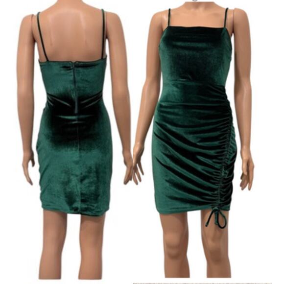 Windsor small ruched and luxe velvet mini dress D4 2357 - Picture 12 of 13